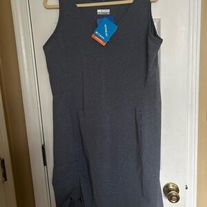 Columbia Heather Gray Active Dress with Blue Tags
